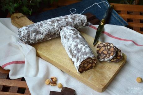 Salchichón de Chocolate y Avellanas