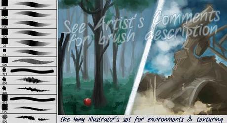 The-Lazy-Illustrators-Brushset-by-Spelledeg