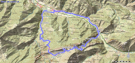 Ruta a Peña Melera y Los Pandos: Mapa de la ruta a Peña Melera desde Felechosa