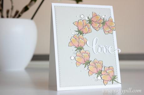 VALENTINE'S CARD: Coloring on Toned Gray paper