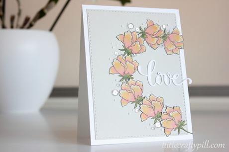 VALENTINE'S CARD: Coloring on Toned Gray paper VALENTINE'S CARD: Coloring on Toned Gray paper