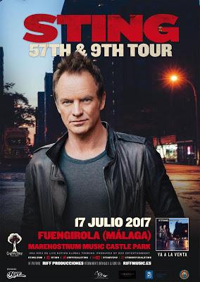 Sting suma una tercera fecha a su gira española: 17 de julio en Fuengirola
