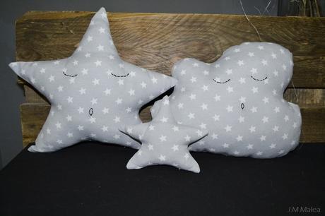 ESTRELLITAS Y NUBE CON ESTRELLITAS EN GRIS. #PROYECTOS EL BLOG DE JESS, SHOP.