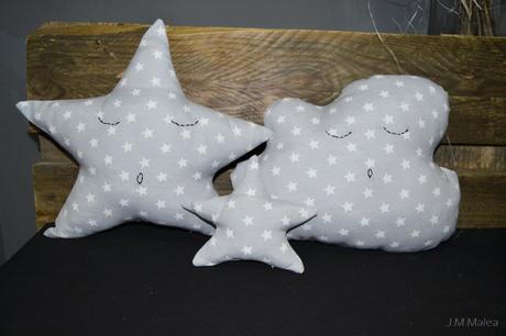 ESTRELLITAS Y NUBE CON ESTRELLITAS EN GRIS. #PROYECTOS EL BLOG DE JESS, SHOP.