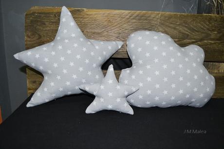 ESTRELLITAS Y NUBE CON ESTRELLITAS EN GRIS. #PROYECTOS EL BLOG DE JESS, SHOP.