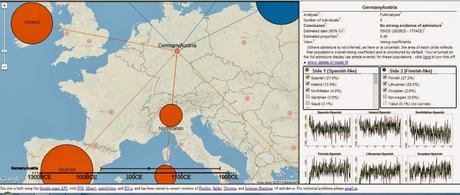 Mapa interactivo que revela la historia genética
