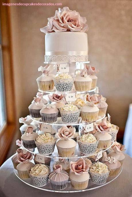 decoracion de cupcakes para matrimonio originales