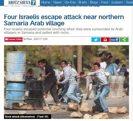 4 israelíes se salvan de morir linchados por palestinos.