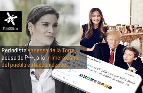 Periodista colombiana llama prostituta a Melania Trump