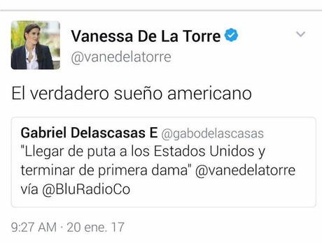Periodista colombiana llama prostituta a Melania Trump