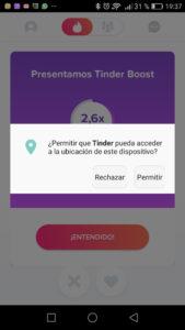 tinder permisos