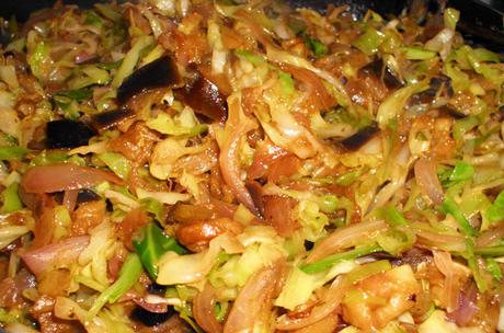 Salteado de Berenjenas y Cebolla