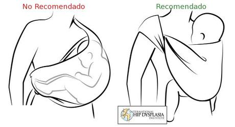 La cadera del bebé y el uso de pañales de tela.