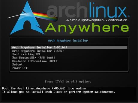 Arch Anywhere te permite instalar un Arch Linux personalizado en minutos