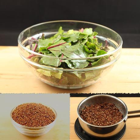 QUINOA ROJA SALTEADA CON HOJAS DE REMOLACHA [No es basura]