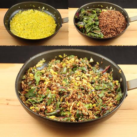 QUINOA ROJA SALTEADA CON HOJAS DE REMOLACHA [No es basura]