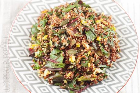 QUINOA ROJA SALTEADA CON HOJAS DE REMOLACHA [No es basura]