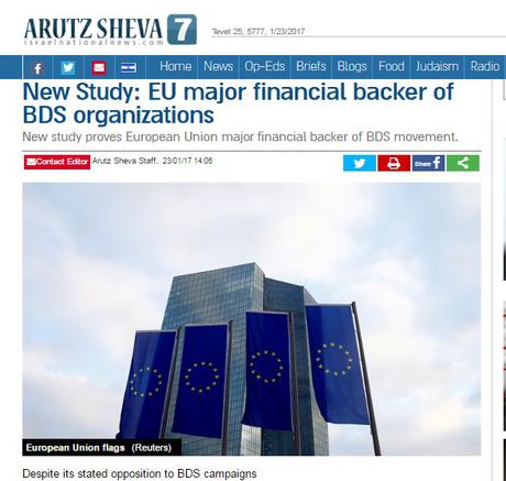 La U.E. financia el mensaje de odio del BDS.