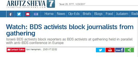 Activistas del BDS coaccionan a periodistas en Bruselas.
