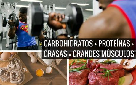 Carbos proteínas y grasas dan grandes músculos