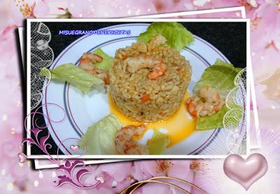 RISOTTO DE CALAMARES Y GAMBONES