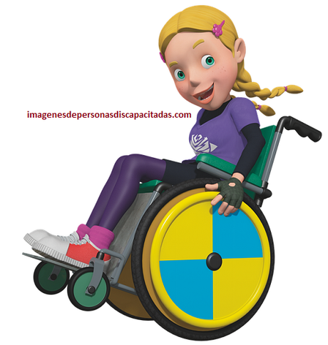 imagenes animadas de discapacidad niña
