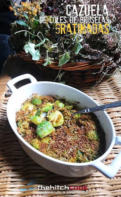 Cazuela de coles de Bruselas gratinadas