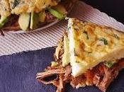 Tortilla rellena carne mechada