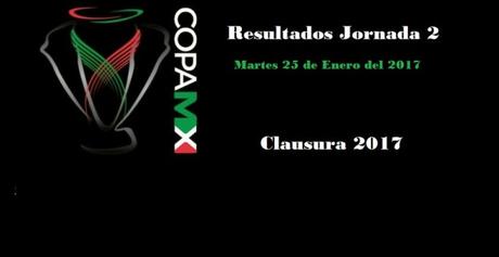 Resultados de la Jornada 2 de la Copa MX – 25 de Enero 2017
