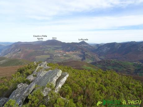 Dolmen de Merillés: El Urro y La Rozada desde Alto de Reigada