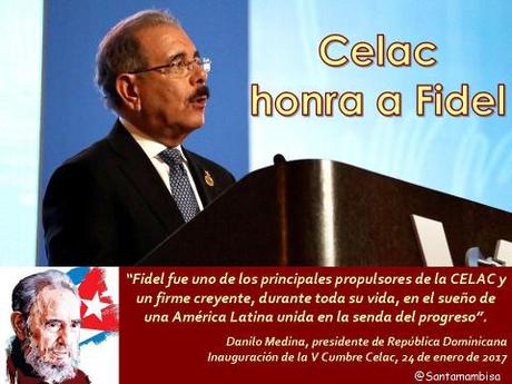 Celac honra a Fidel