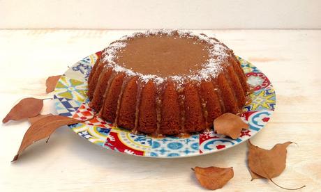 Bizcocho de coco y ron con toffee