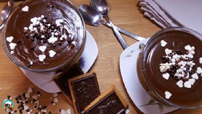 Natillas de chocolate negro
