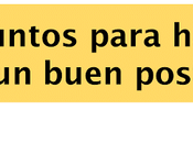 claves para hacer buen post [Infografía]