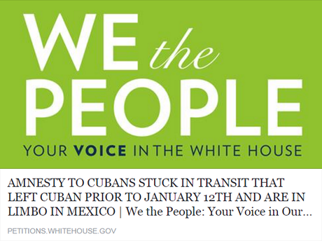100,000 firmas por los cubanos varados en México