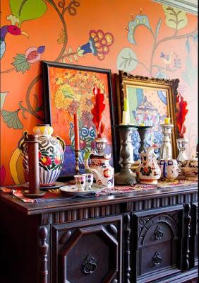 Como trabajamos en dos mesitas de luz imitando un bordado