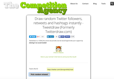 Ganadores del Gran sorteo Premios Guillermo de Baskerville 2016 Ganadores del Gran sorteo Premios Guillermo de Baskerville 2016