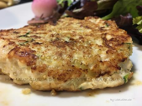 HAMBURGUESA DE QUINOA Y POLLO