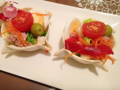 Ensalada completa en cestas Ensalada completa en cestas