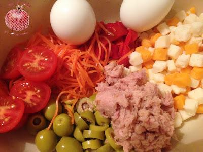 Ensalada completa en cestas Ensalada completa en cestas