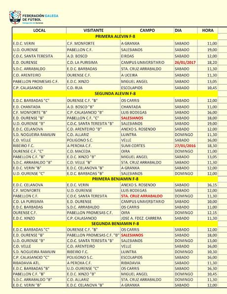 Horarios de un fútbol ourensano en el que las trampas y tramas apestan.