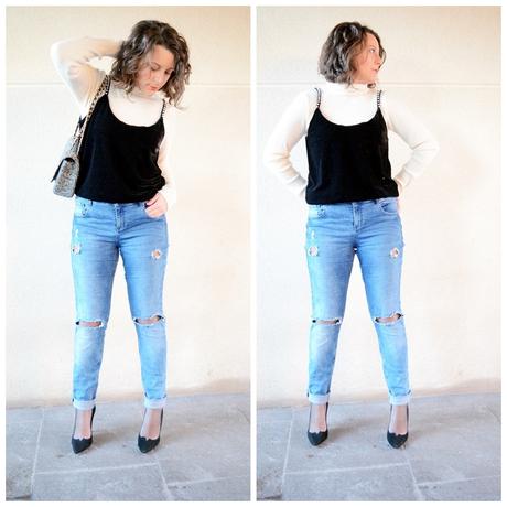 Superposición: Top de terciopelo