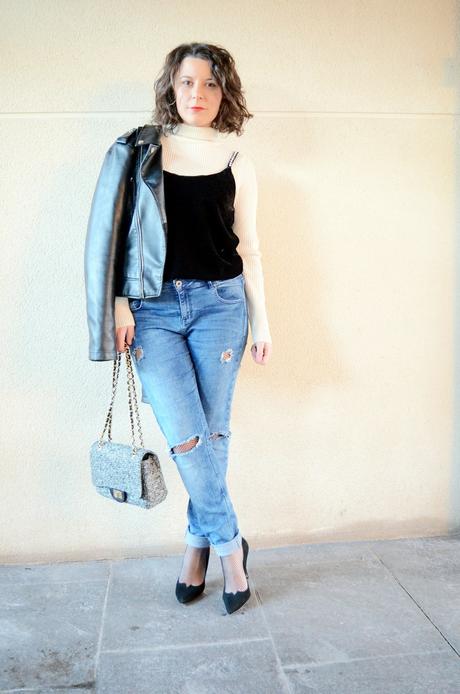 Superposición: Top de terciopelo