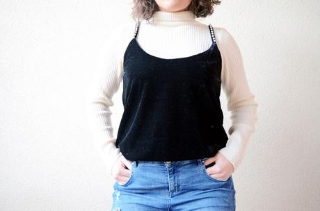 Superposición: Top de terciopelo