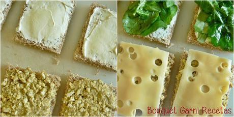 Sándwich de rúcula y huevo