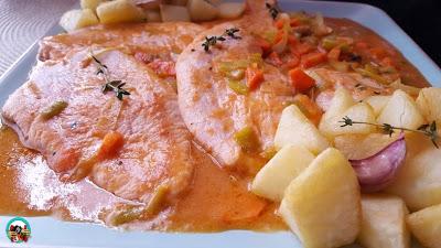 Lomo de pavo en salsa