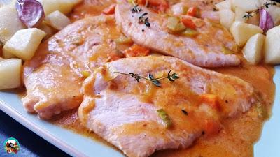 Lomo de pavo en salsa