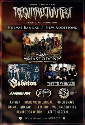 Resurrection Fest 2017: Mastodon, Sabaton, Enter Shikari, Annihilator, Obituary, Soziedad Alkoholika...