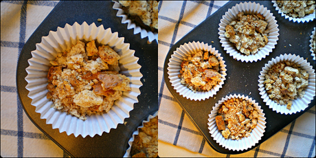 Muffins  de pan integral, queso y tomate: Pan tostado para base