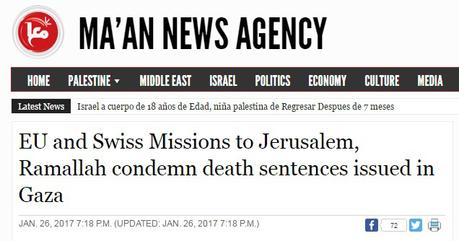 La U.E. y Suiza condenan las ejecuciones en el ente palestino.